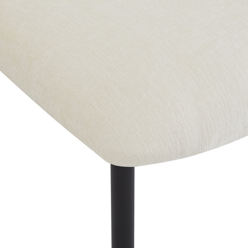 Chaises de salle à manger rembourrées modernes avec pieds en métal, confortables et élégantes pour tout décor de maison (ensemble de 2)
