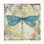 «Wraped Canvas Wall Art» par Jean Plout «Dragonfly On Tin Tile 2», art mural pour salon, chambre à coucher ou bureau - 14 x 14-30366051