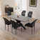 51.2" to 66.9" Extendable Removable Leaf Dining Table with Chairs, Dining Kitchen Table Sets