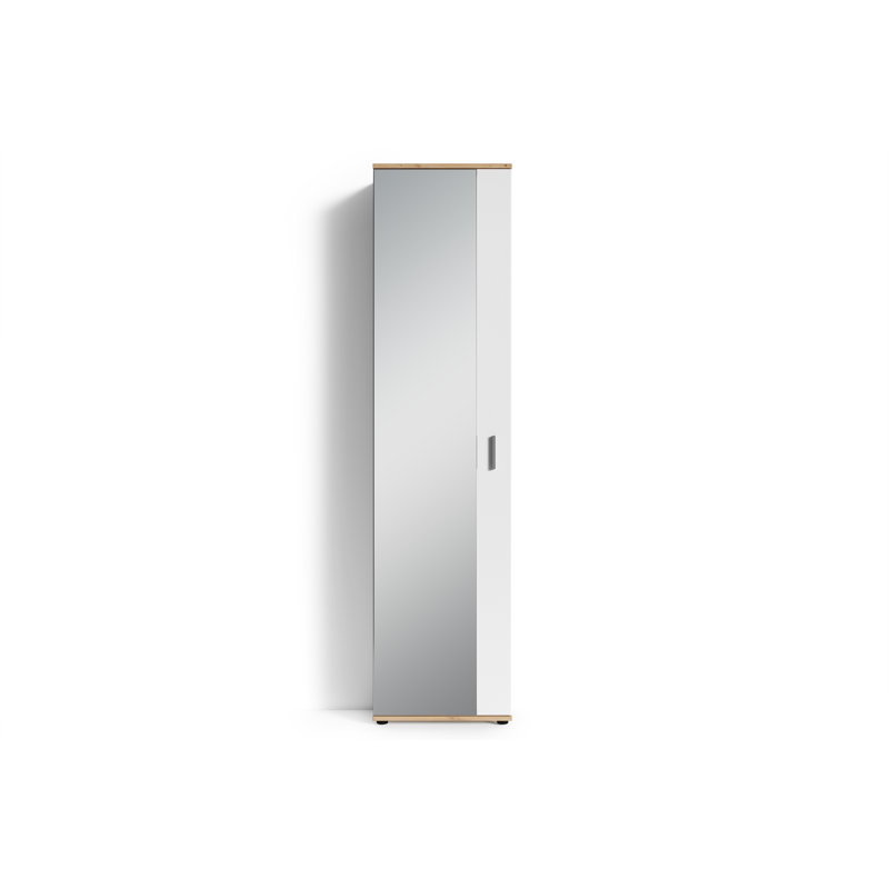 Deshaunta 1 Door Manufactured Wood Wardrobe, Artisan Oak/Brown