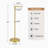 KES Freestanding Toilet Paper Holder with Weighted Base 26" H SUS304 Stainless Steel-93729297