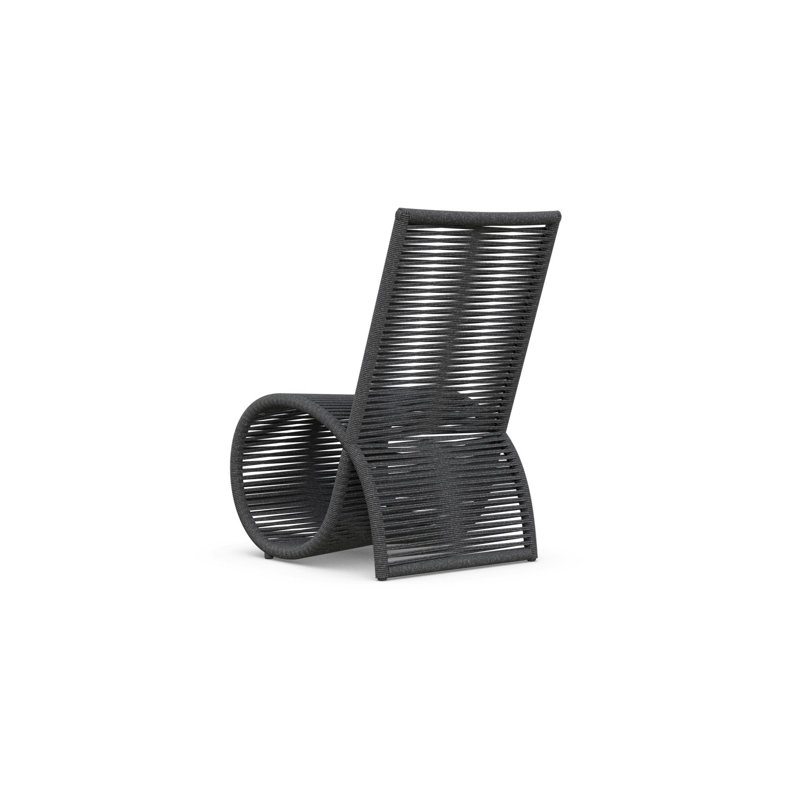 Wave Dining Chair, Matte Charcoal/Pebble