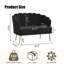 Causeuse 2 pièces en velours doux moderne avec fauteuil d'appoint-28263354