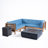 5 - Person Modular Patio Conversation Set with Cushions-1337588774