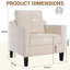 Upholstered Chenille Armchair-1745659183