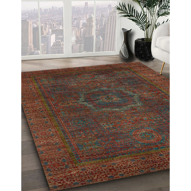 Abstract Indoor Rug, Square 4'