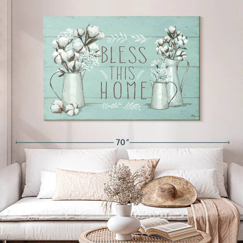 Blessed Mint Wall Sign, 34" H x 51" W