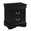 Table de chevet noire pour 2 chambres - Style classique et rangement organisé pour un design moderne et pratique