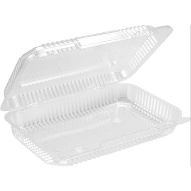 Dedrian 32 oz Clear Pet Plastic Salad Container with Lid (Set of 15) Prep & Savour