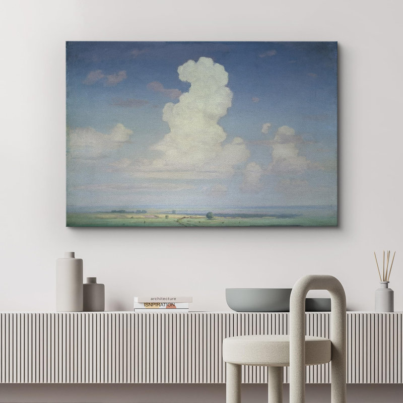 Nuage nuageux, illustrations, beaux-arts, paysage, Toile tendue, H 16 po x l 24 po