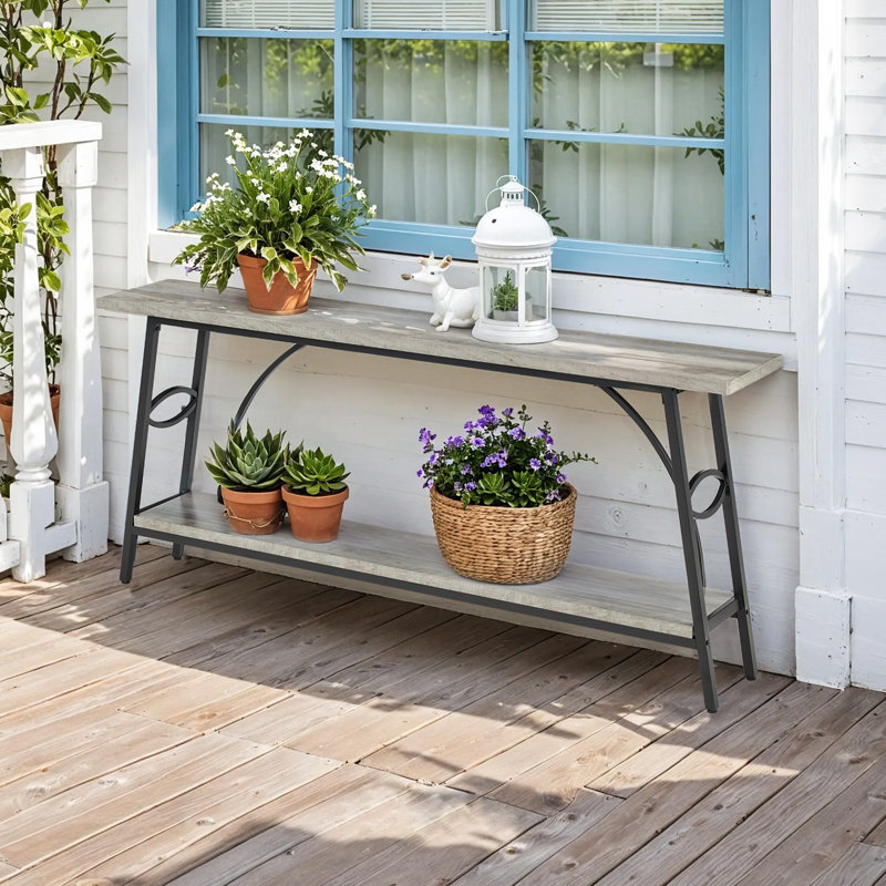 70.9" Console Table, Gray