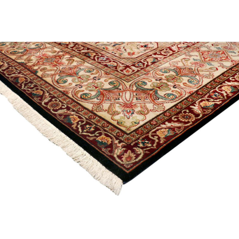 Canvello Agra Hand-Knotted Lamb's Wool Area Rug- 9'2" X 12'2"