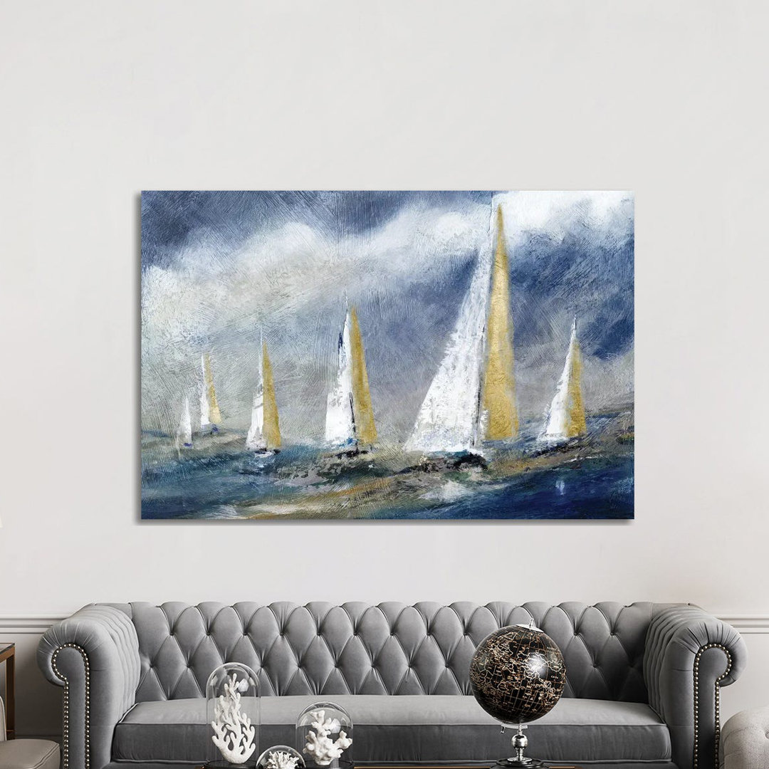 Indigo Swells by Carol Robinson - Painting on Canvas