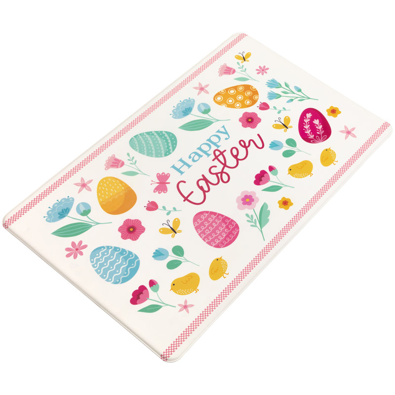 Abstract Water Resistant Non-Skid Kitchen Mat