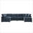 6 Seat Chenille Sectional Couch Set With Ottoman-749282847