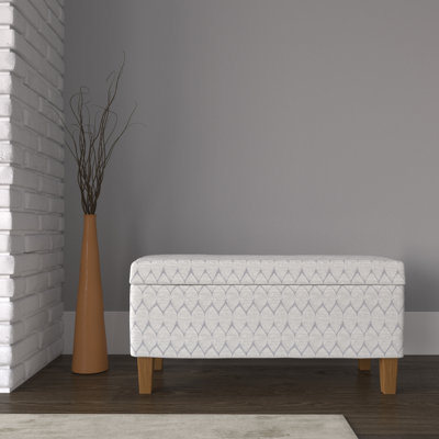 Banc de rangement en tissu texturé Genoveva