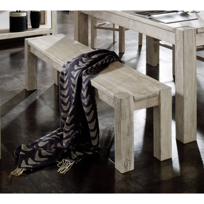 Solid Wood Bench, H45 x W140 x D35cm