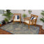 Tapis d'intérieur / extérieur en polypropylène tissé à la machine à motif floral bleu Torence-2052782012