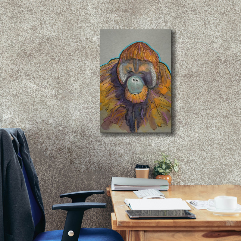  «Orangutan» par Bebe Keith, art mural sur toile, 18 po x 26 po