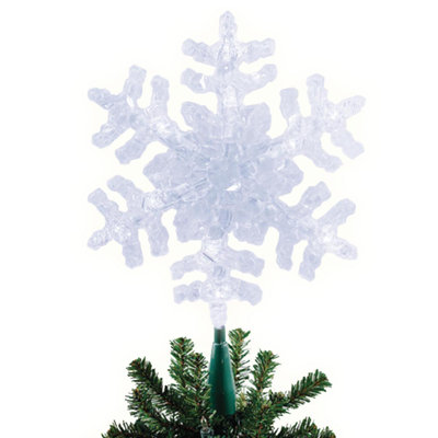 Ornement de Noël en forme de flocon de neige illuminé aléatoire