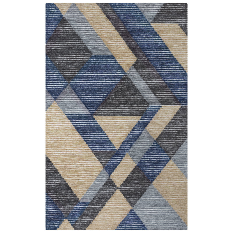 Buenrostro Geometric Indoor / Outdoor Rug, Rectangle 5' x 7'6"