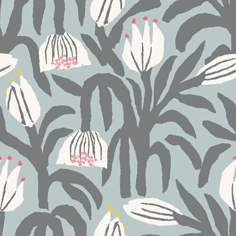 Spadafore 10m x 50cm Matte Wallpaper Roll, Grey