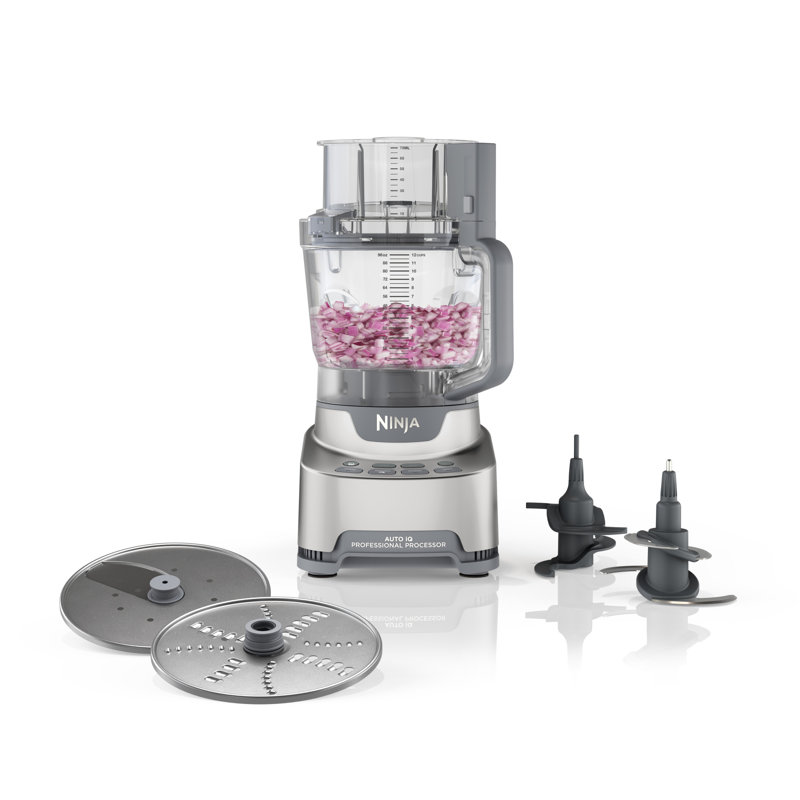 Ninja® 12-Cup Professional XL Food Processor with Chopping, Slicing/Shredding, Puree, & Dough Functions, 2 Blades & 2 Discs, Feed Chute/Pusher
