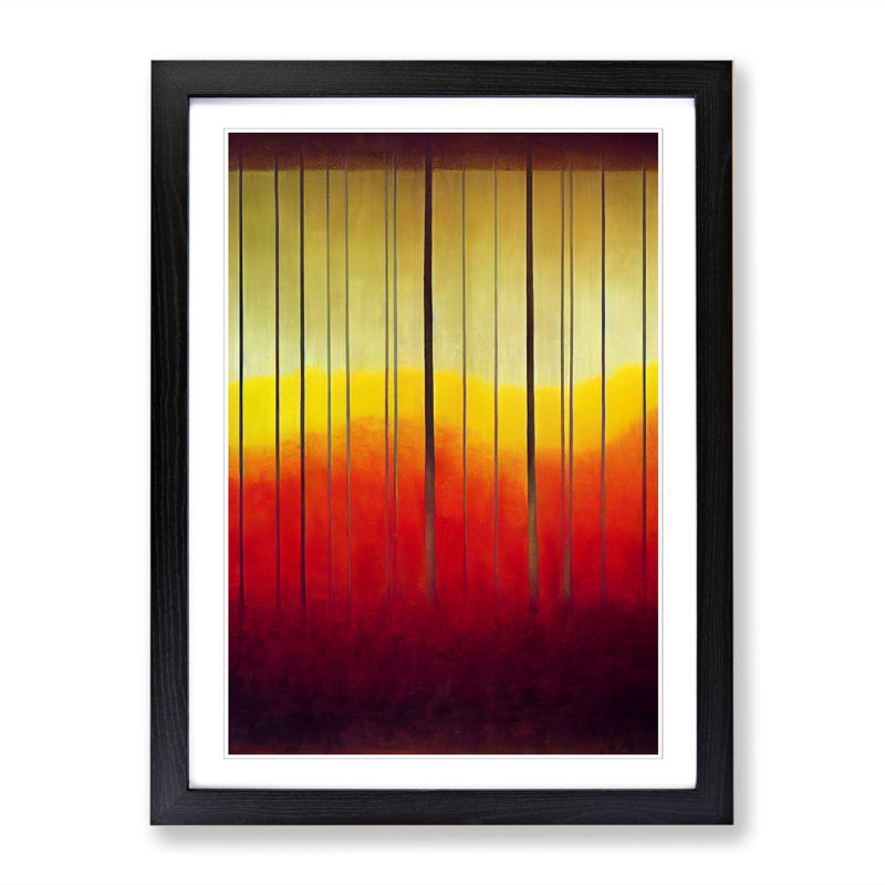 FRM-V0523-148X Autumn Forest Vol.5 - Single Picture Frame Print, Black Framed, 34cm H x 25cm W x 2cm D