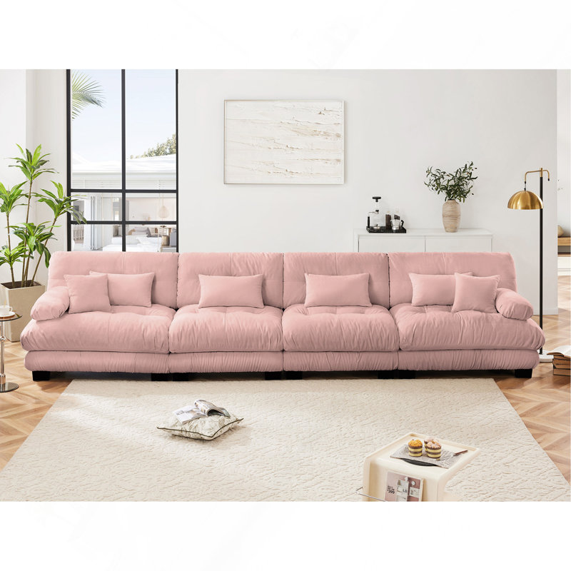 Canapé modulaire 4 places, Rose
