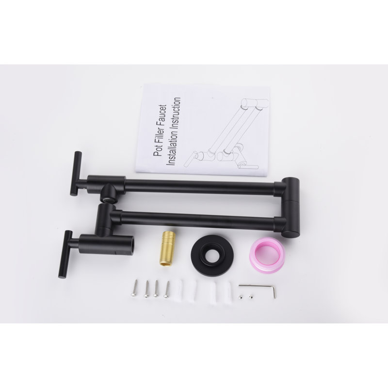 remplisseur de casserole noir mat pivotant en laiton pour une expérience de cuisson efficace