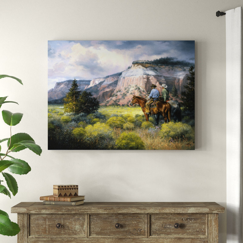 « spellbound chevaux », peinture sur toile tendue, H 35 po x l 47 po x P 2 po