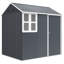 Outsunny 7 x 6 ft Garden Shed Metal Shed with Single Door Window Dark Grey