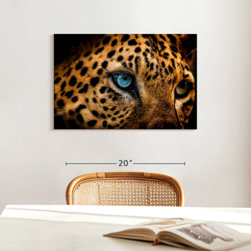 Leopard Eyeing Prey, 16" H x 24" W