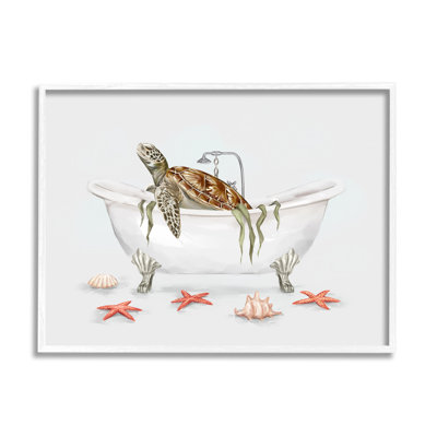 " Turtle Bathtub Sea Life Seaweed " by Ziwei Li