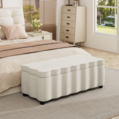 Waverly Modern Contemporary Upholstered Storage Ottoman Bench