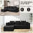 Corduroy Convertible Sleeper Sectional-952529369