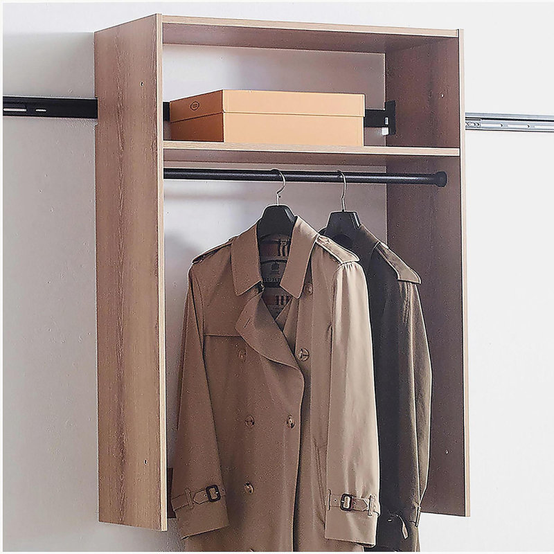 Devi Oak Wall Mounted Wood Closet System