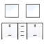 Armoire de salle de bain blanche 80 po - Comptoir en quartz, 30 miroirs, fermeture en douceur, grand comptoir de meuble-lavabo, espace-1289958712