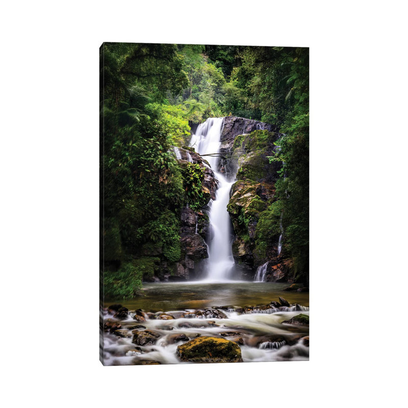 Waterfall II by Glauco Meneghelli - Print on Canvas, Wrapped Canvas, 20.32 cm H x 30.48 cm W