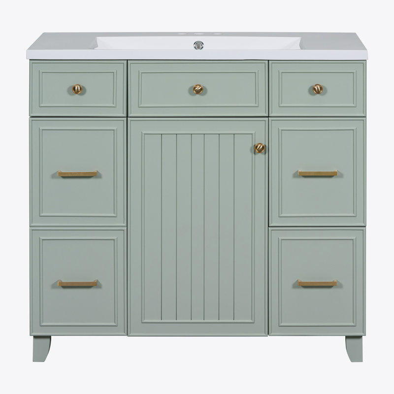 Ensemble de meuble-lavabo vert 36 "avec lavabo