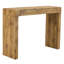 Table de bar élégante en bois naturel de 50 po de long, poignées rainurées invisibles, table à assemblage facile avec poignées et rangement pratique, hauteur ergonomique