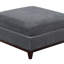 Ensemble de canapé modulaire en chenille gris cendré pour salon et canapé d'angle modulaire en L 2 x 2 fauteuils d'angle sans accoudoirs et 2 x repose-pieds capitonnés (canapé modulaire)
