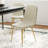 34.6"H Linen Upholstered Dining Chair Side Chairs With Metal Legs