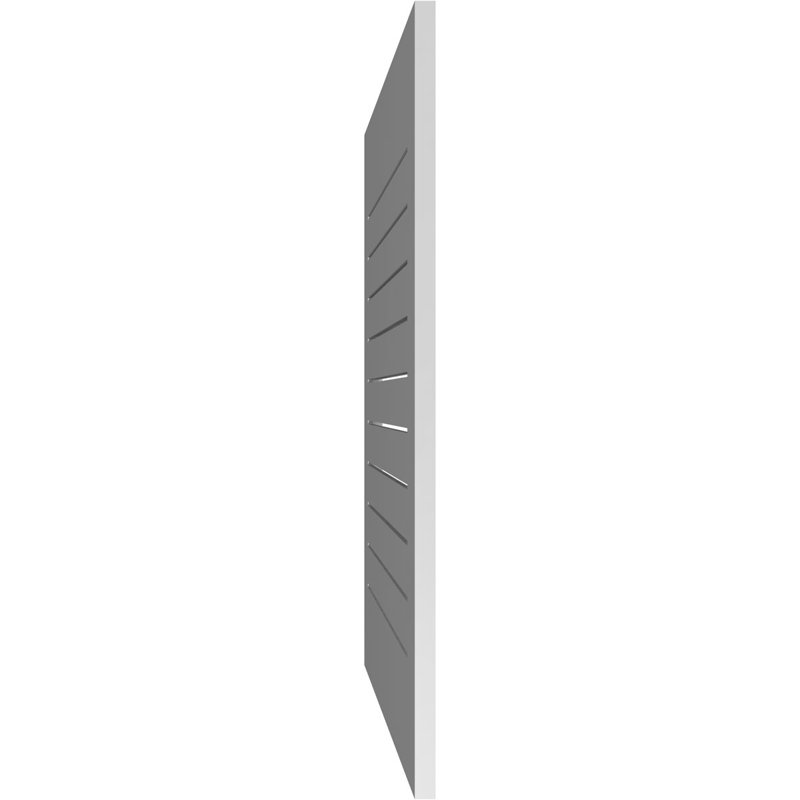 Évent à pignon fonctionnel en uréthane rectangulaire à fixation en surface, brun clair apprêté, H 38 po x l 34 po x P 1 po