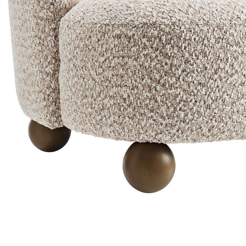 Monroe Boucle Fabric Accent Chair, Coral Fabric