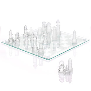 Radicaln Marble Chess Set 15 Inches Grey Oceanic and White Handmade Chess  Sets Outdoor Games - Travel Chess Set 2 Player Games - 1 Chess Board & 32