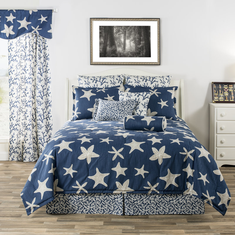 Tailored Bed Skirt, King, Blue