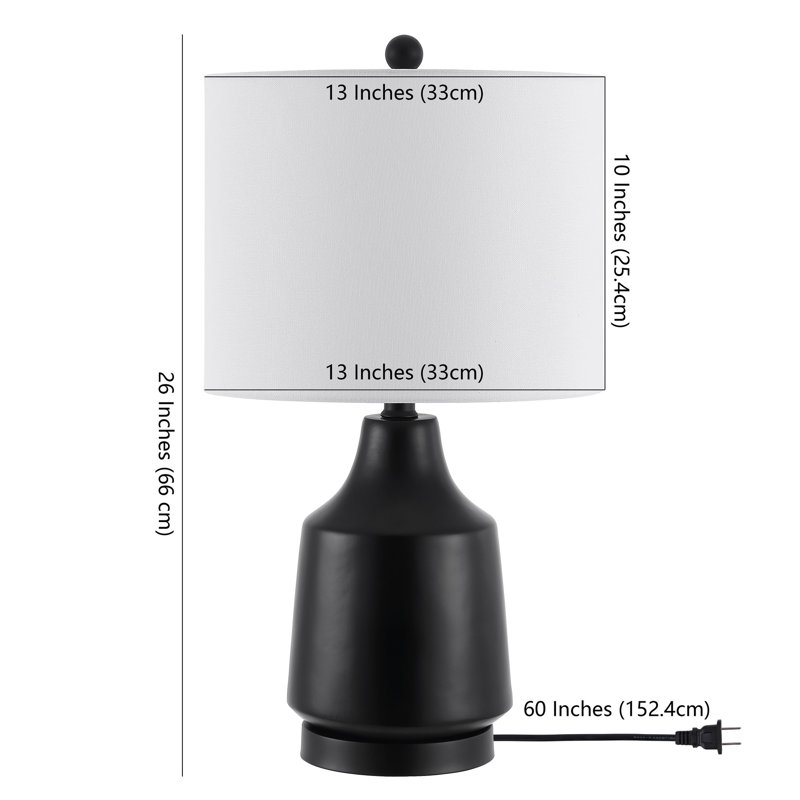 Lampe de table noire 26 po Pressler