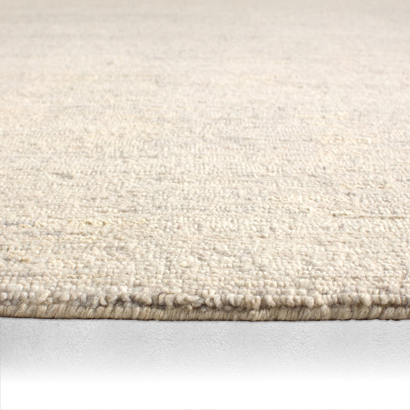 Jaipur Living Bacia FIA03 Handknotted Solid Ivory Area Rug (10'x14'), Rectangle 10' x 14'