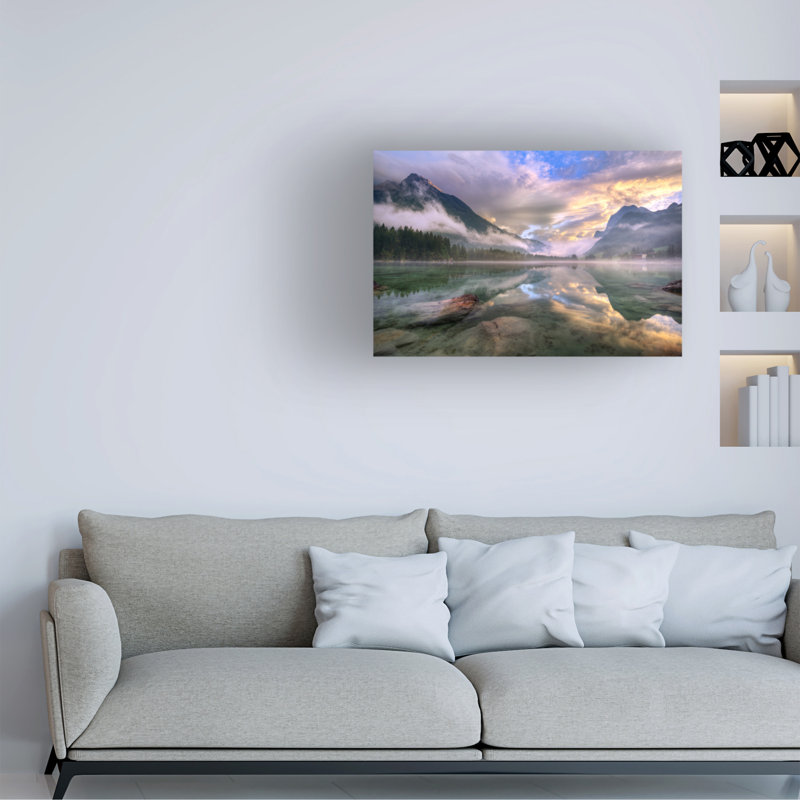 Art sur toile, Lac bol Keller Hintersee, H 12 po x l 19 po